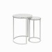Satztisch >Ailema< 45x57x45 cm – Weiß, MDF & Metall, elegant & robust