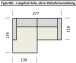 Wohnlandschaft >Wolve< Kopfteilverstellungen, 2 Kissen, Cord grau - 277x108x179cm (BxHxT)
