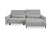 Wohnlandschaft >Wolve< Kopfteilverstellungen, 2 Kissen, silbergrau - 277x108x179cm (BxHxT)