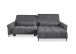Wohnlandschaft >Wolve< elektr. Sitzverstellung, 2 Kissen, Cord grau - 277x108x179cm (BxHxT)