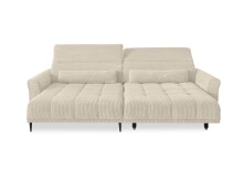 Wohnlandschaft >Wolve< elektr. Sitzverstellung, 2 Kissen, Cord beige - 277x108x179cm (BxHxT)