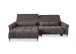 Wohnlandschaft >Wolve< elektr. Sitzverstellung, Kissen, Cord graubraun - 277x108x179cm BxHxT