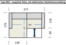Wohnlandschaft >Wolve< elektr. Sitzverstellung, 2 Kissen, Cord oliv - 277x108x179cm (BxHxT)