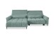 Wohnlandschaft >Wolve< elektr. Sitzverstellung, 2 Kissen, Cord mint - 277x108x179cm (BxHxT)