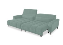 Wohnlandschaft >Wolve< elektr. Sitzverstellung, 2 Kissen, Cord mint - 277x108x179cm (BxHxT)
