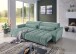 Wohnlandschaft >Wolve< elektr. Sitzverstellung, 2 Kissen, Cord mint - 277x108x179cm (BxHxT)