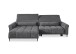 Wohnlandschaft >Wolve< elektr. Sitzverstellung, Kissen, Cord dunkelgrau - 277x108x179cm BxHxT