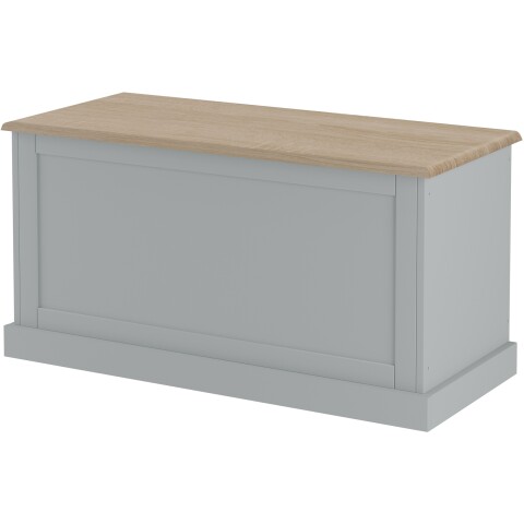 Truhe >Mikkel< in Grau - 90x45x40cm (BxHxT)