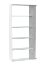 Anbauregal >ALIDA< Bücherregal, Zementgrau...