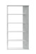 Anbauregal >ALIDA< Bücherregal, Zementgrau Dekor - 90x180x25 (BxHxT)