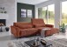 Wohnlandschaft >Wolve< elektr. Sitsverstellung, 2 Kissen, Cord rost - 277x108x179cm (BxHxT)