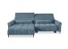 Wohnlandschaft >Wolve< elektr. Sitsverstellung, 2 Kissen, Cord blau - 277x108x179cm (BxHxT)