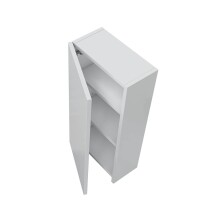 Hängeschrank >DESTAL< 1 Tür, 2 Böden, in Weiß glänzend - 30x60x16 (BxHxT)