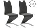 Esszimmerstuhl >Pupik I< (2er Set) in Schwarz aus Metall, 45x102x62cm (BxHxT)