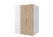 Drehtürenschrank >NORDERNEY< begehbar, 9 Böden, weiss / Viking oak Dekor - 135x197x127cm (B/H/T)