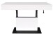 Couchtisch >Lift< höhenverstellbar bis 77cm, weiss / schwarz - 110x58/77x60cm (BxHxT)