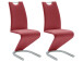 Esszimmerstuhl >Pupik I< (2er Set) in Bordeaux aus Metall - 45x102x62cm (BxHxT)