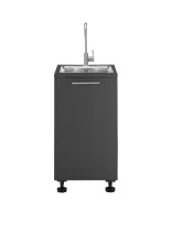 Spülenschrank >LAUNDREEZY< in Anthrazit, Holzwerkstoff - 50x93x68cm (BxHxT)