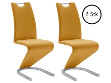 Esszimmerstuhl >Pupik I< (2er Set) in curry aus...