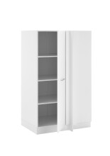 Eckschrank >LAUNDREEZY< in weiß, Holzwerkstoff - 100x162x68cm (BxHxT)