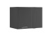 Aufsatzschrank >LAUNDREEZY< in Anthrazit, Holzwerkstoff - 100x76x68cm (BxHxT)