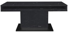 Couchtisch >Lift<in keramik optik schwarz / schwarz - 110x59/78x60cm (BxHxT)