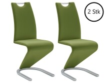 Esszimmerstuhl >Pupik I< (2er Set) in olive aus...