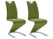 Esszimmerstuhl >Pupik I< (2er Set) in olive aus Metall - 45x102x62cm (BxHxT)