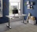 Schreibtisch >Pronto< höhenverstellbar, Lichtgrau / Grau - 160x75/118x77 (BxHxT)