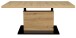 Couchtisch >Lift< verstellbar,  Asteiche Dekor / schwarz - 120/160x56/75x70cm (BxHxT)