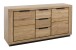 Sideboard >GRENO< in Wildeiche geölt, Wildeiche teilmassiv - 163x80x40cm (BxHxT)