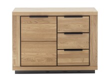 Kommode >GRENO< in Wildeiche geölt, Wildeiche teilmassiv - 107x80x40cm (BxHxT)