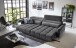 Big-Sofa >Wolve< 2x elektr. Verstellung, 2 Kissen, Cord grau - 280x108x118cm (BxHxT)