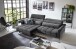 Big-Sofa >Wolve< 2x elektr. Verstellung, 2 Kissen, Cord grau - 280x108x118cm (BxHxT)