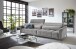 Big-Sofa >Wolve< 2x elektr. Sitzverstellung, Cord silbergrau - 280x108x118cm (BxHxT)