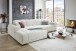 Wohnlandschaft >Puppet< Kopfteilverstellung, 2 Kissen, creme - 301x113x195cm (BxHxT)