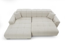 Wohnlandschaft >Puppet< Kopfteilverstellung, Sitzverstellung, creme - 301x113x195cm (BxHxT)