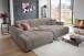 Wohnlandschaft >Puppet< Kopfteilverstellung, Sitzverstellung, taupe - 301x113x195cm (BxHxT)