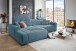 Wohnlandschaft >Puppet< Kopfteilverstellung, 2 Kissen, azure - 301x113x195cm (BxHxT)