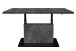 Couchtisch >Lift< höhenverstellbar, keramik optik grau / schwarz - 120x49/68x70 (BxHxT)