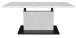 Couchtisch >Lift< höhenverstellbar, keramik optik weiß / schwarz - 120x49/68x70 (BxHxT)