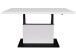 Couchtisch >Lift< höhenverstellbar, weiss / schwarz - 120x49/68x70cm (BxHxT)