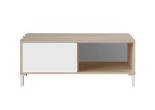 Wohnzimmer-Set >BROOKLYN< in Canadian Eiche/Artik Weiß - 130x47x41 (BxHxT)