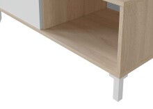 Wohnzimmer-Set >BROOKLYN< in Canadian Eiche/Artik Weiß - 130x47x41 (BxHxT)