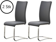 Esszimmerstuhl >Muvo I< (2er Set) in grau aus...