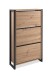 Schuhkipper >Denver< 3 Klappen, Dekor Artisan Eiche Dekor / anthrazit - 70x125x25cm (BxHxT)