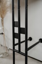 Kompaktgarderobe >Corby< (3-teilig) in schwarz / Dekor Artisan Eiche - 55x185x28,5 (BxHxT)