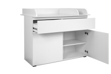 Wickelkommode >Image< 2 Türen, 1 Schublade, Wickelaufsatz, Weiß - 120x102x77cm (BxHxT)