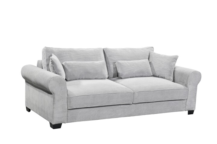 Schlafsofa >ANGELINA LUX.3DL< Liegefläche 198x165cm, dove - 250x95x125 (BxHxT)