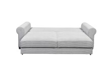 Schlafsofa >ANGELINA LUX.3DL< Liegefläche 198x165cm, dove - 250x95x125 (BxHxT)